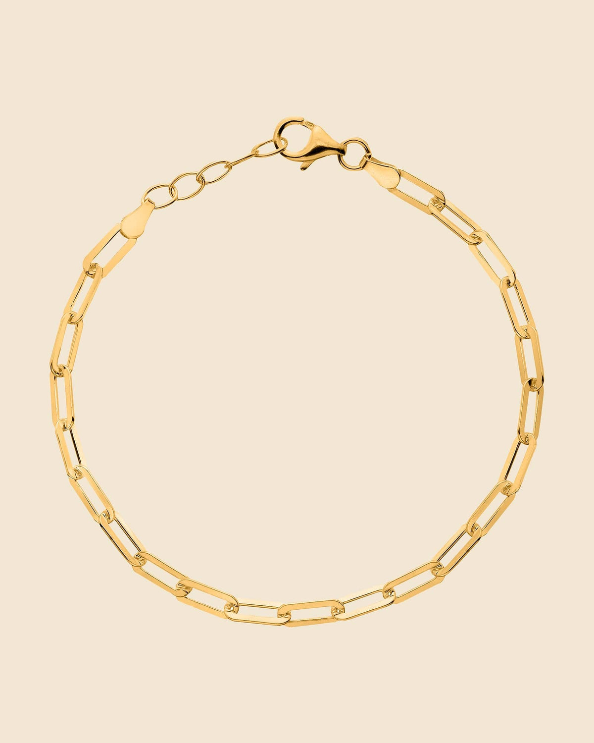 Gold Plated Paperclip Link Bracelet