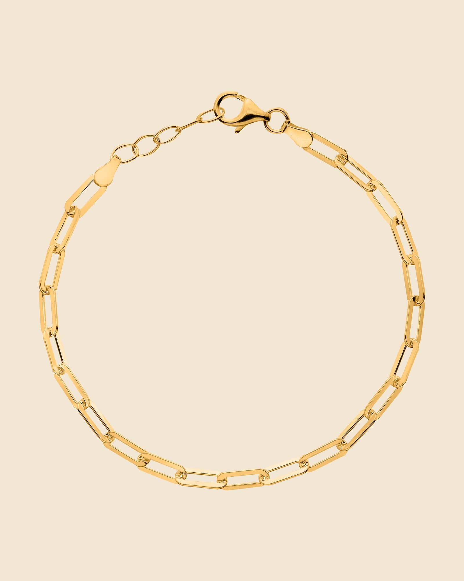 Gold Plated Paperclip Link Bracelet