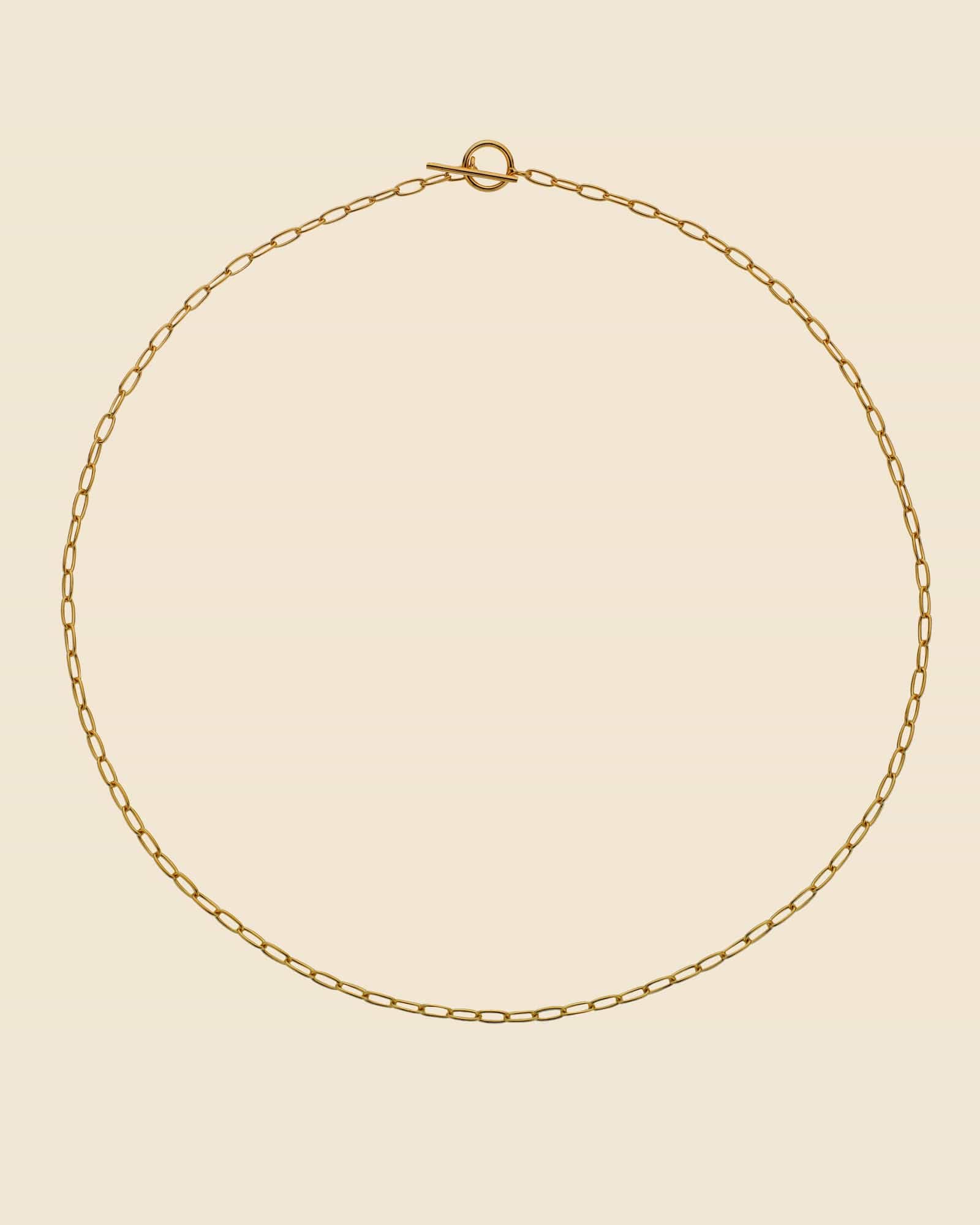 Gold Plated Fine Paperlink Necklace