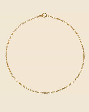 Gold Plated Fine Paperlink Necklace