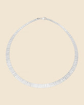 Sterling Silver Diamond Cut Collar Necklace