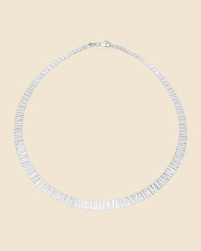Sterling Silver Diamond Cut Collar Necklace