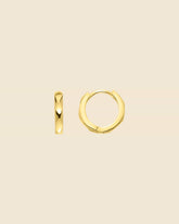 Gold Plated Square Cut Huggie Hoops