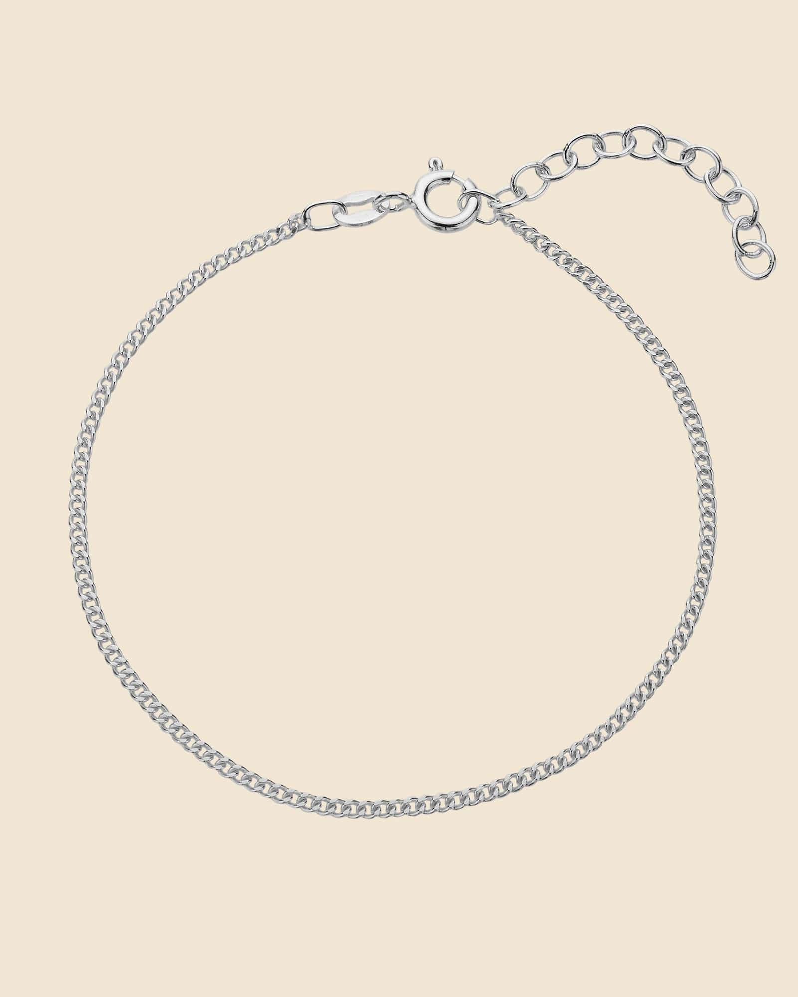 Sterling Silver Light Curb Chain Bracelet