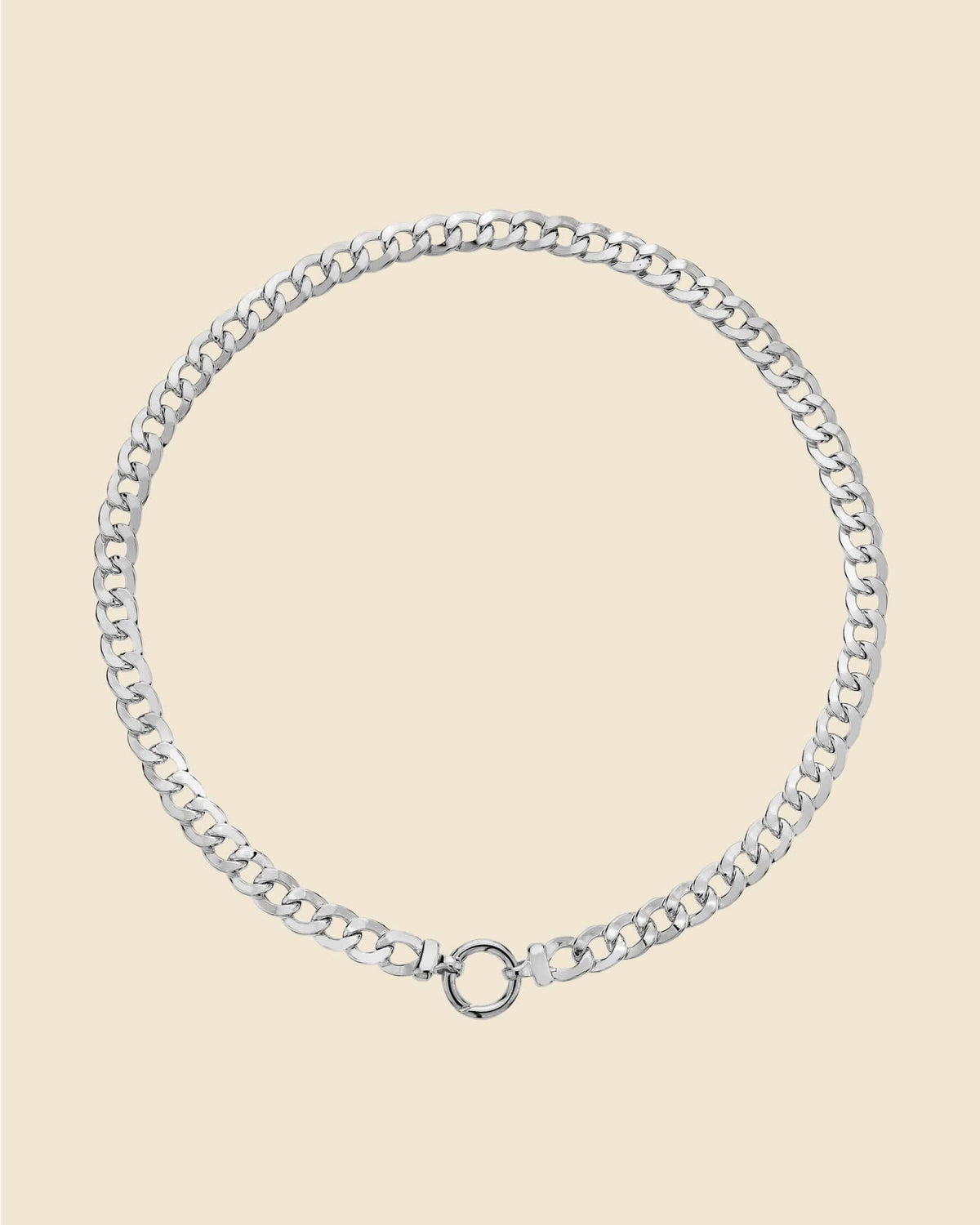 Sterling Silver Chunky Curb Chain Necklace