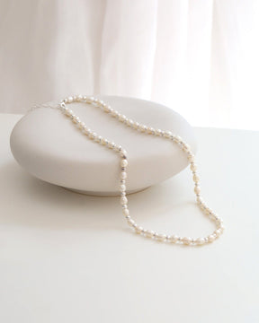 Sterling Silver and Pearl Beaded Necklace