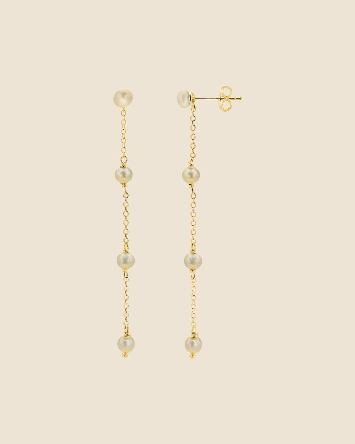 Sterling Silver and Pearl Drop Earrings