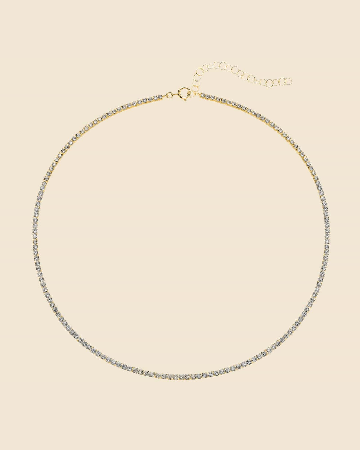 Sterling Silver and Cubic Zirconia Tennis Necklace