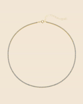Sterling Silver and Cubic Zirconia Tennis Necklace