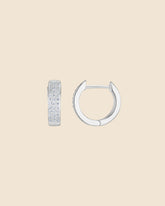 Sterling Silver and Cubic Zirconia Pave Classic Hoops
