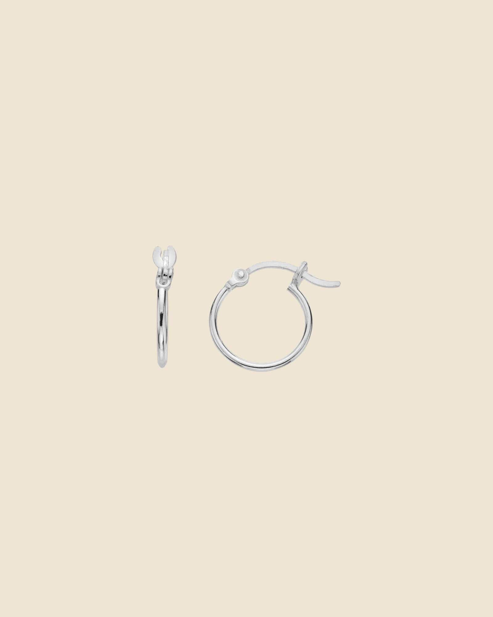 Sterling Silver Simple Hoops