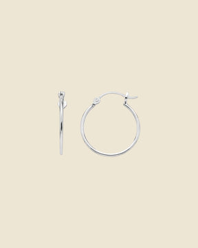 Sterling Silver Simple Hoops