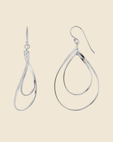 Sterling Silver Twisted Wire Teardrop Earrings