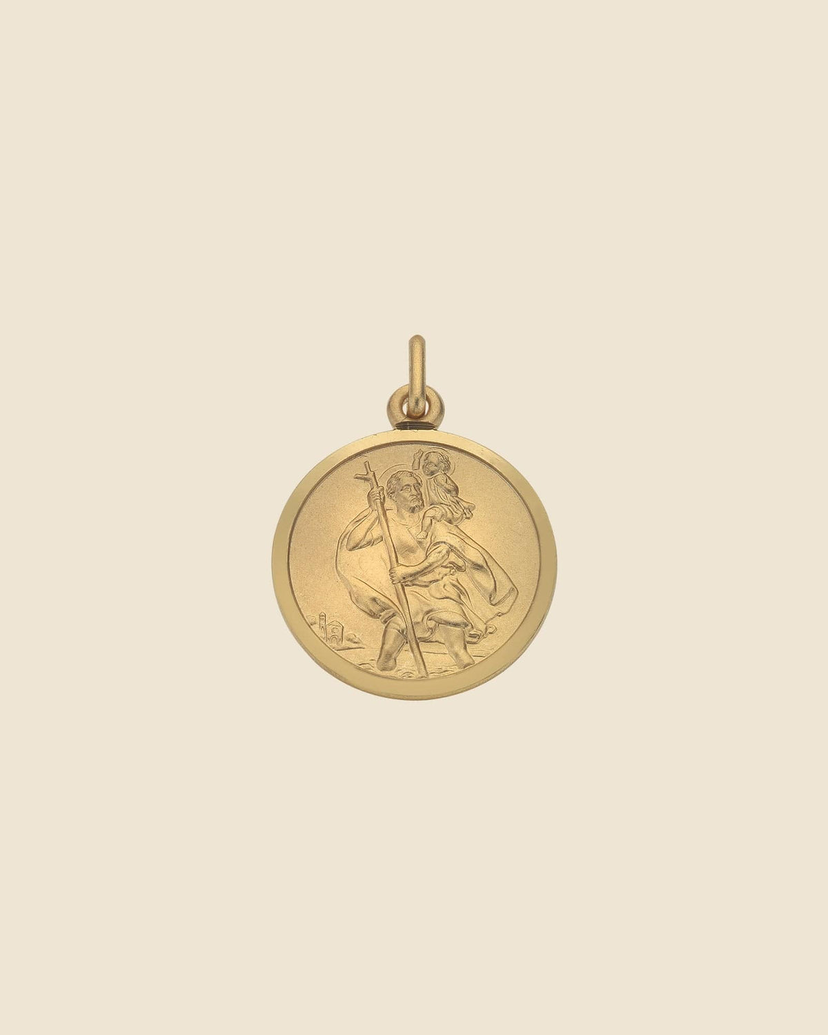 Gold Plated St Christopher Pendant