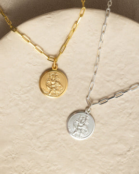 Gold Plated St Christopher Pendant