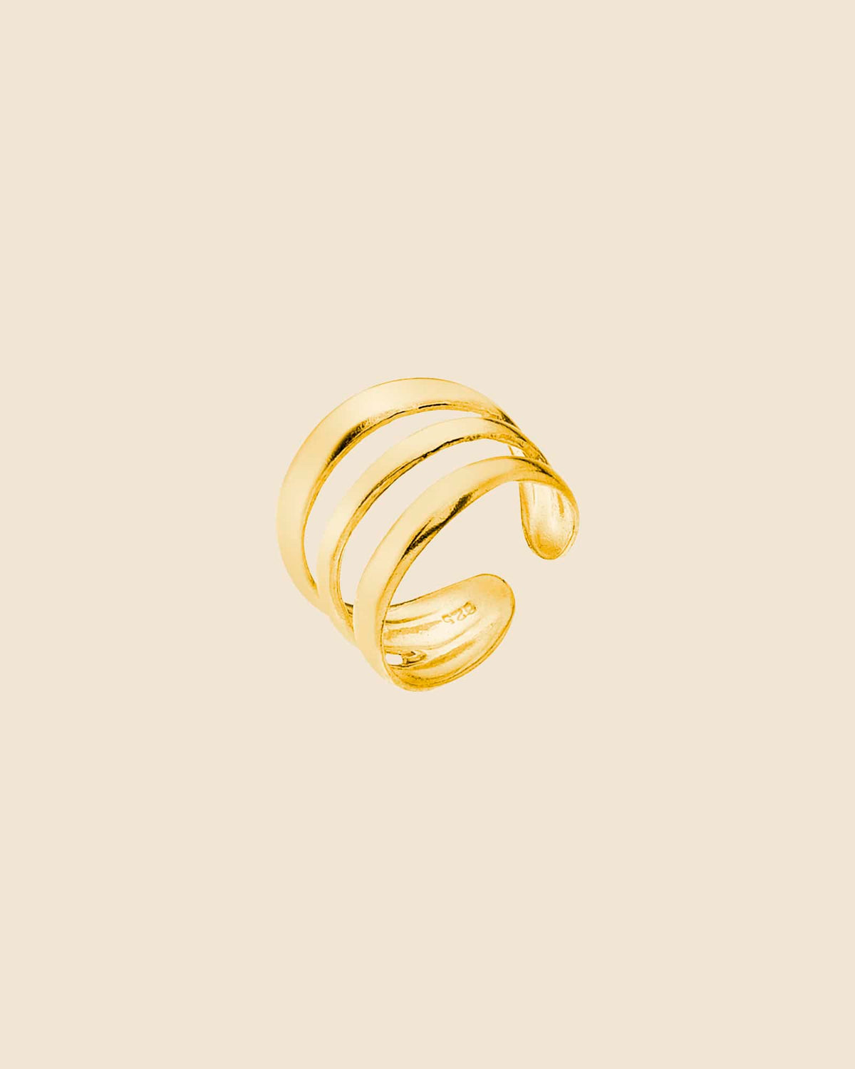 Sterling Silver Three Bar Ear Cuff
