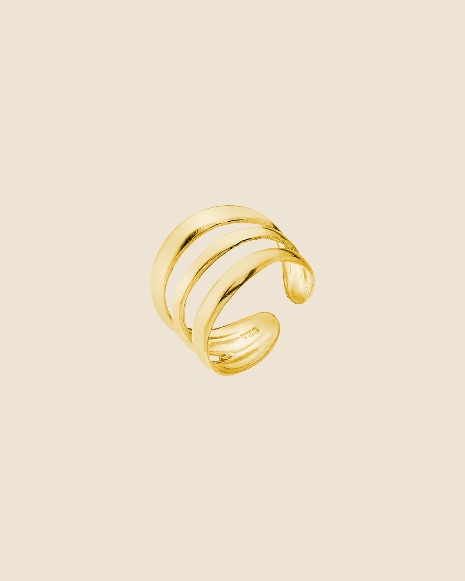 Sterling Silver Three Bar Ear Cuff