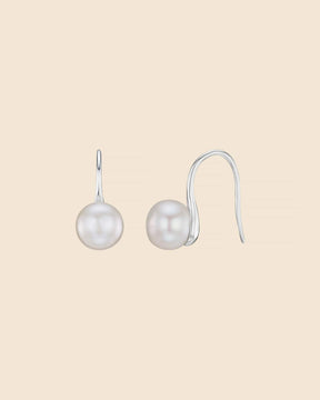 Sterling Silver Freshwater Pearl Hook Earrings