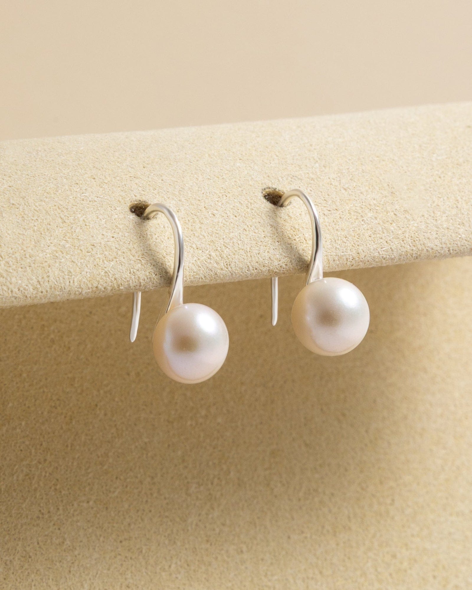 Sterling Silver Freshwater Pearl Hook Earrings