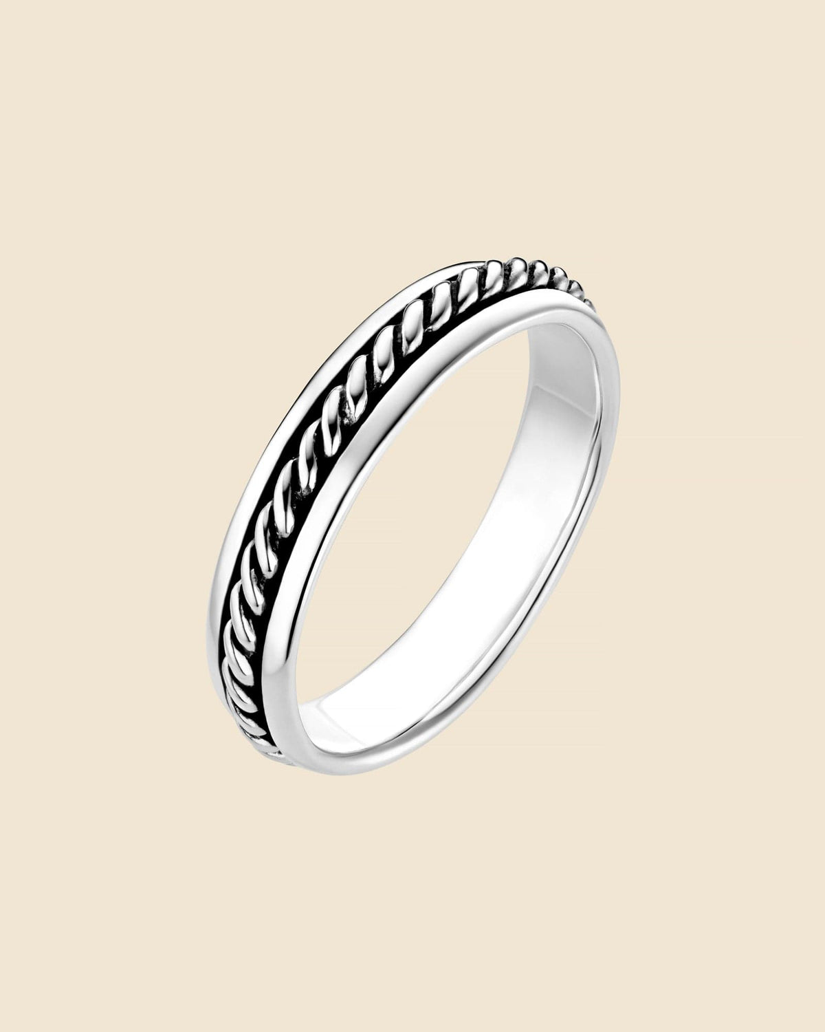 Oxidised Sterling Silver Spinning Ring