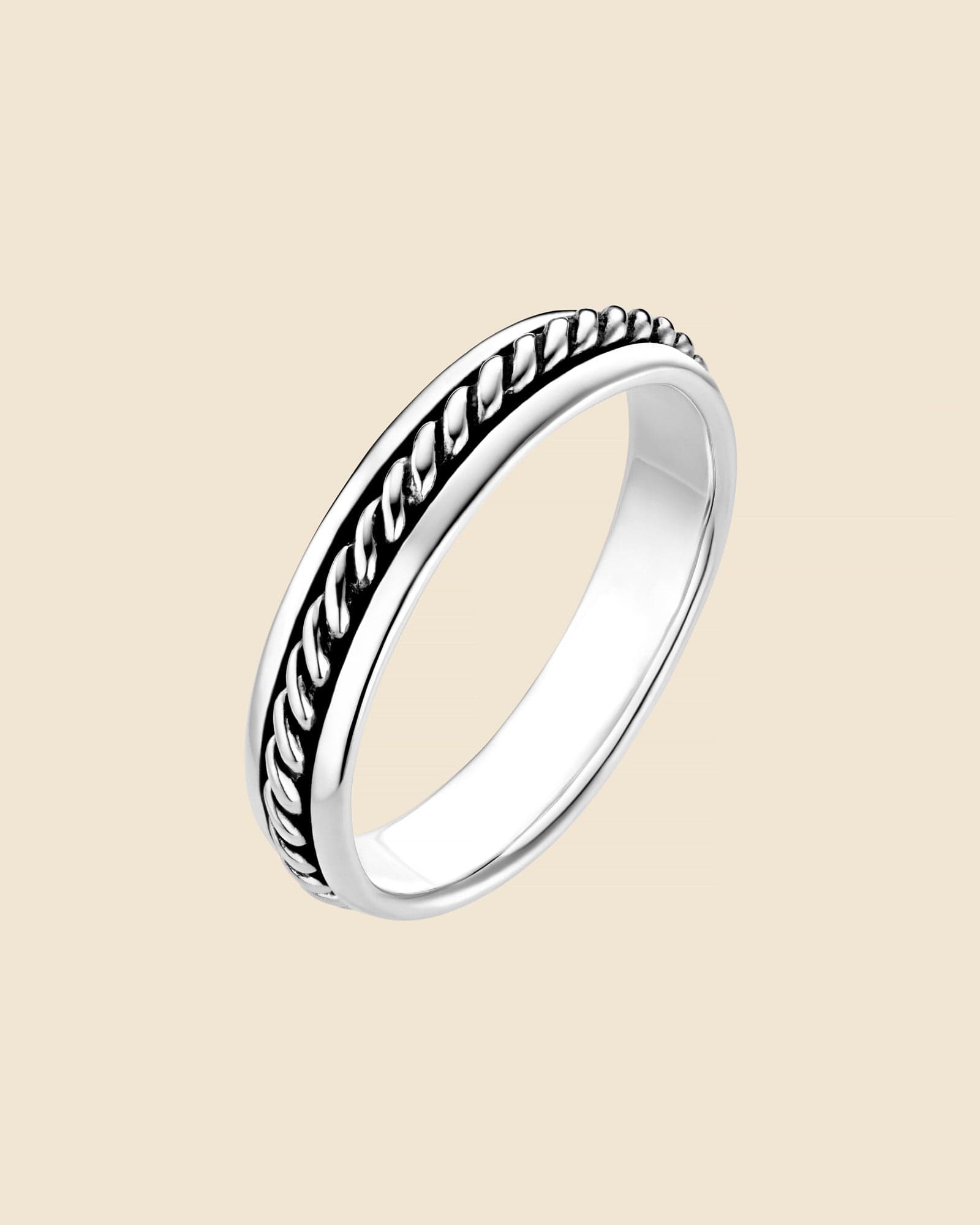 Oxidised Sterling Silver Spinning Ring