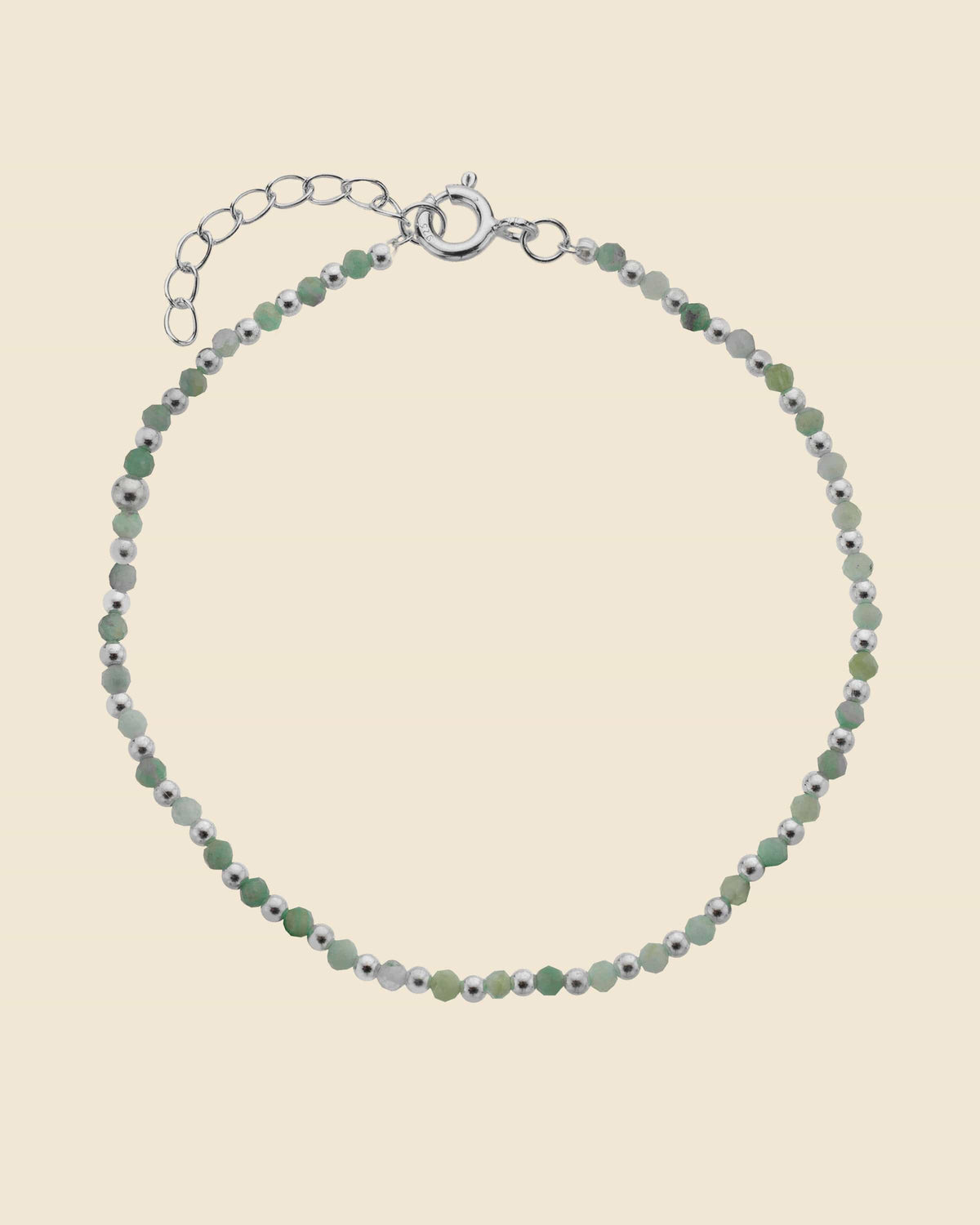 Sterling Silver and Gemstone Beaded Bracelet