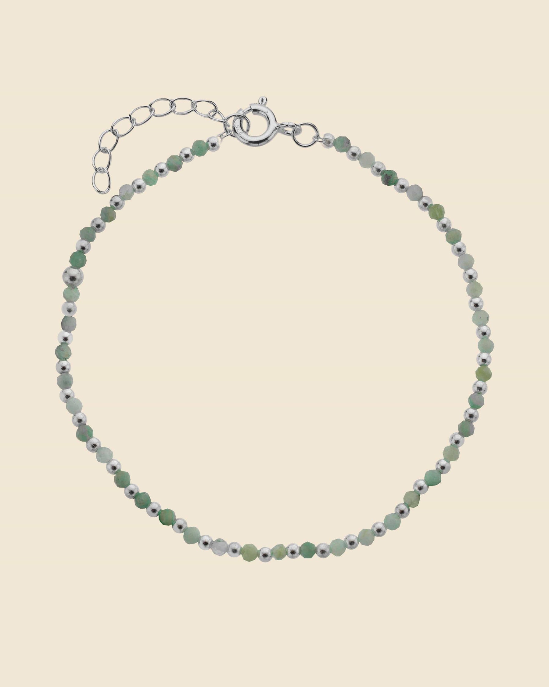 Sterling Silver and Gemstone Beaded Bracelet