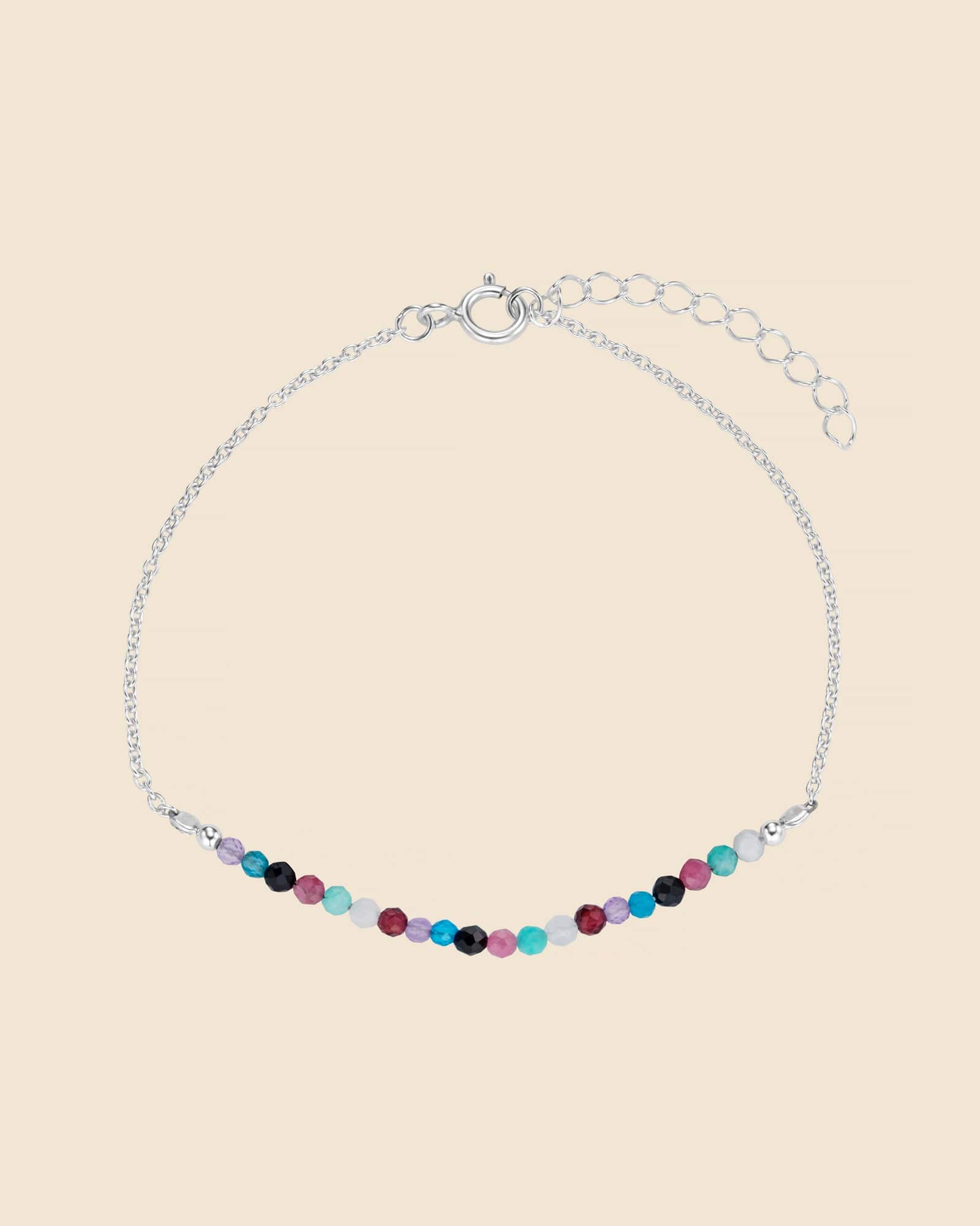 Sterling Silver and Gemstone Aurora Bracelet