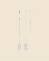 Sterling Silver and Freshwater Pearl Stacked Earrings