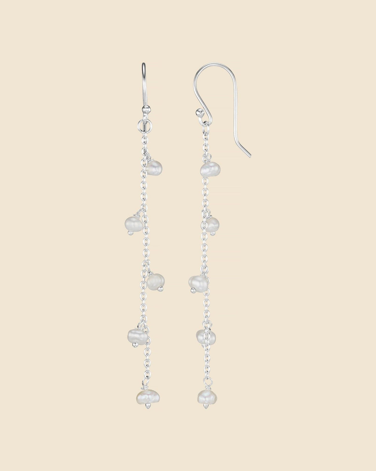 Sterling Silver and Freshwater Pearl Jumble Earrings