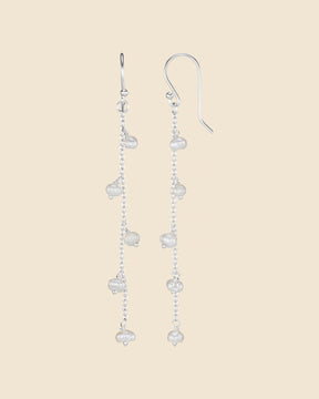 Sterling Silver and Freshwater Pearl Jumble Earrings