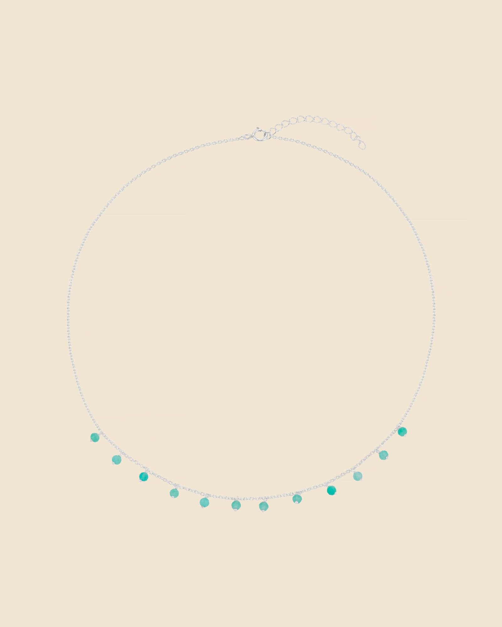 Sterling Silver Gemstone Tassel Necklace