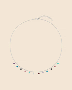 Sterling Silver Gemstone Tassel Necklace