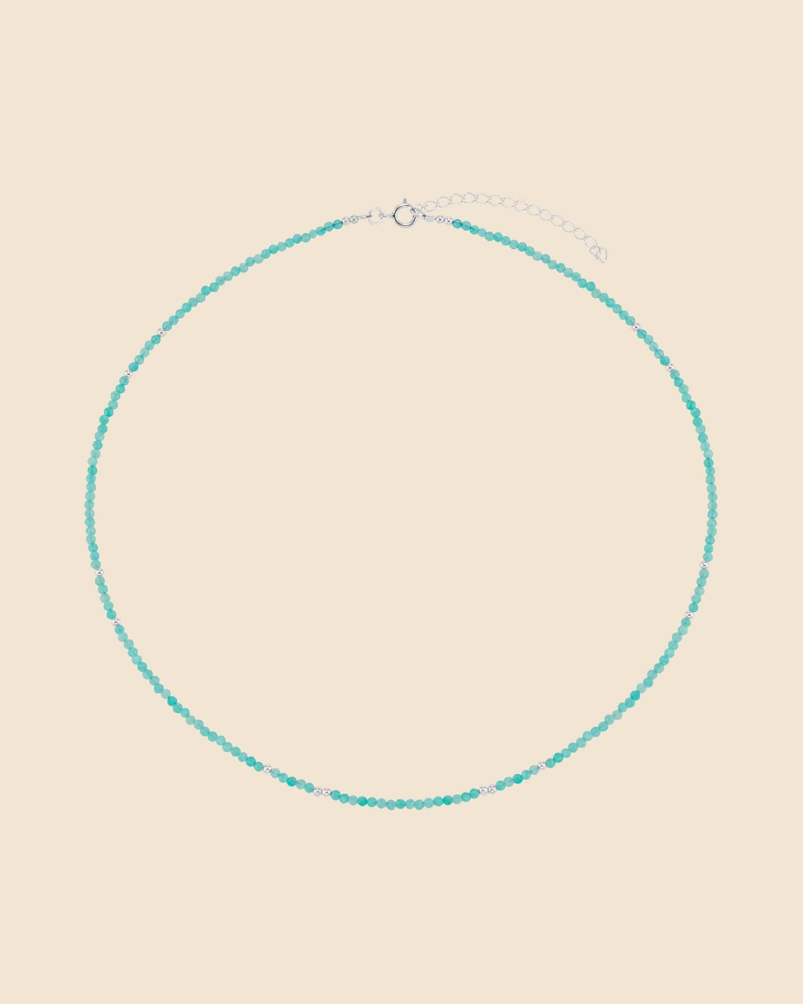 Sterling Silver and Gemstone Bead Necklace