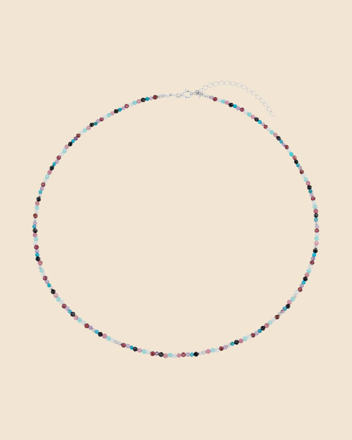 Sterling Silver and Gemstone Bead Necklace