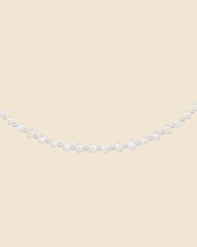 Sterling Silver and Freshwater Pearl Beaded Necklace