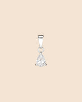 Sterling Silver and Cubic Zirconia Classic Pear Cut Pendant
