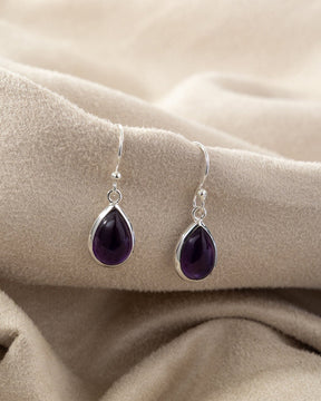 Sterling Silver Classic Gemstone Drop Earrings
