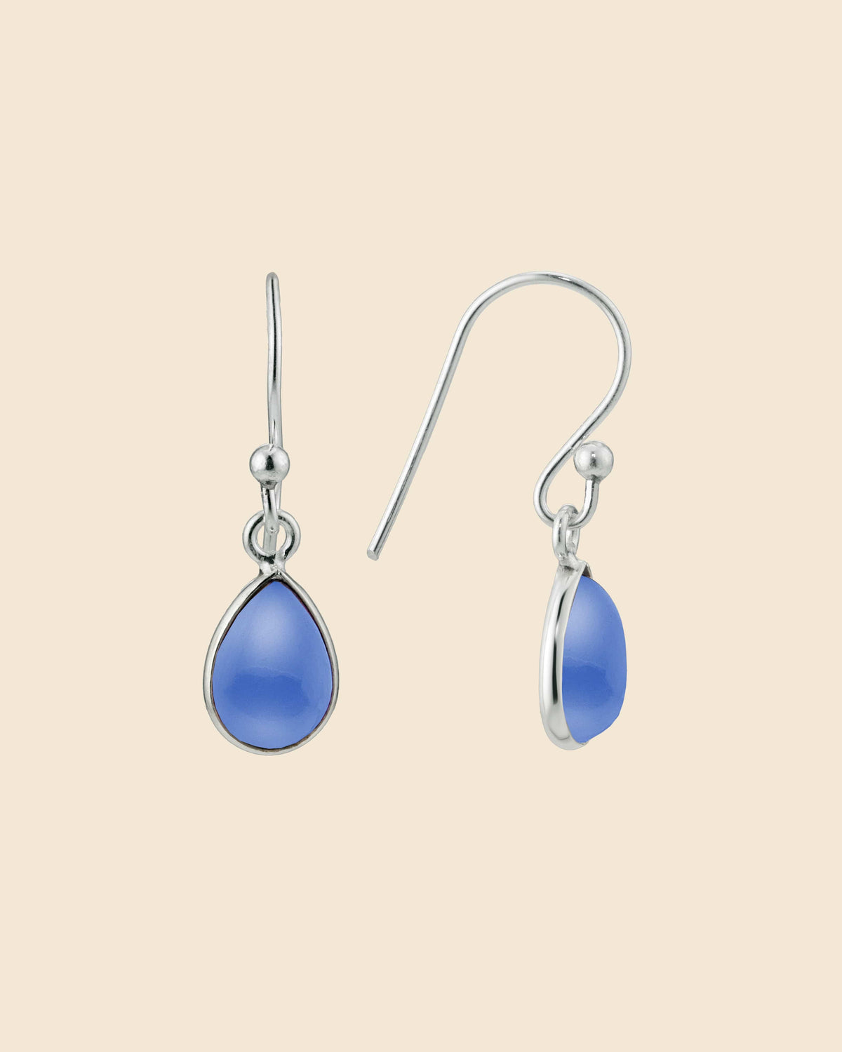 Sterling Silver and Gemstone Teardrop Earrings