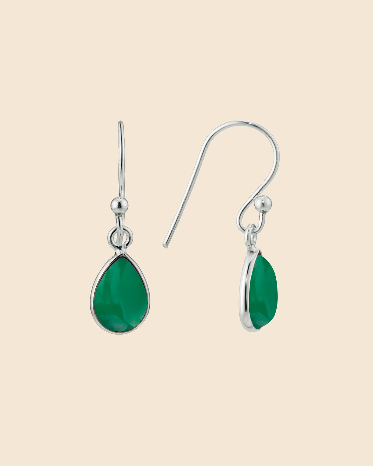 Sterling Silver and Gemstone Teardrop Earrings