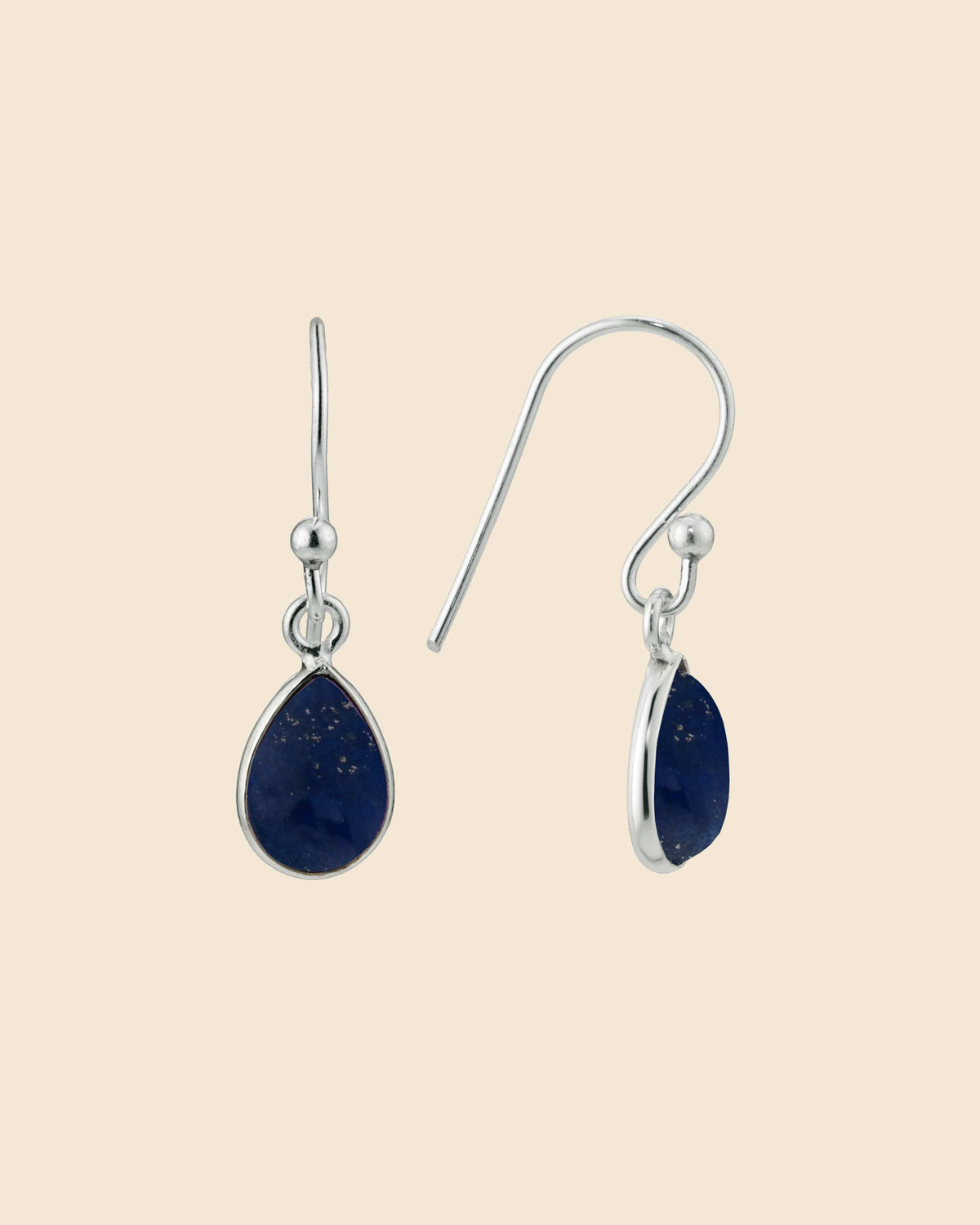 Sterling Silver and Gemstone Teardrop Earrings
