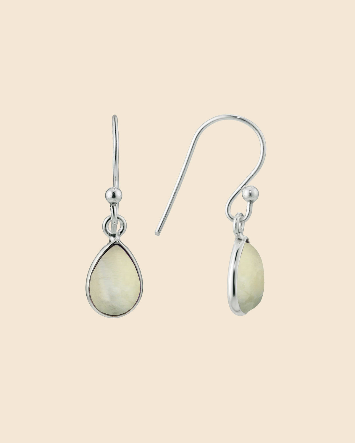 Sterling Silver and Gemstone Teardrop Earrings