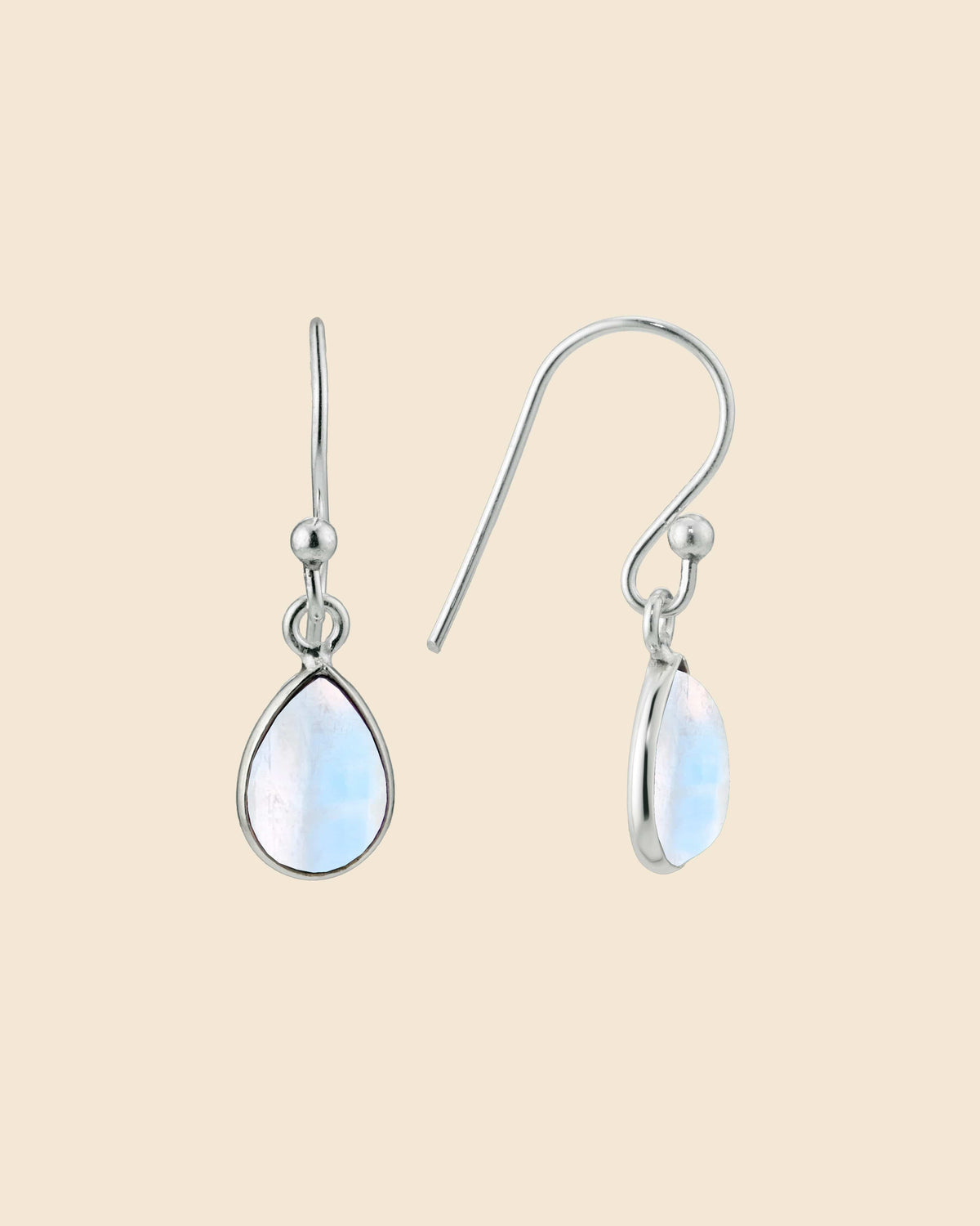 Sterling Silver and Gemstone Teardrop Earrings