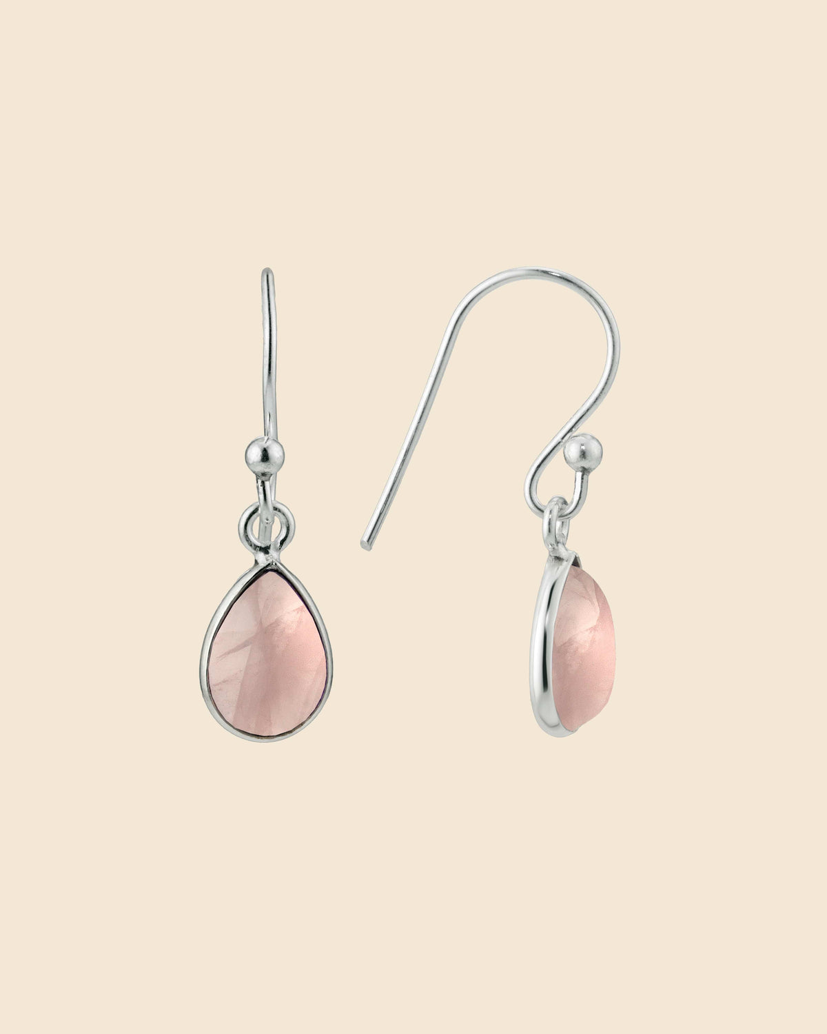 Sterling Silver and Gemstone Teardrop Earrings