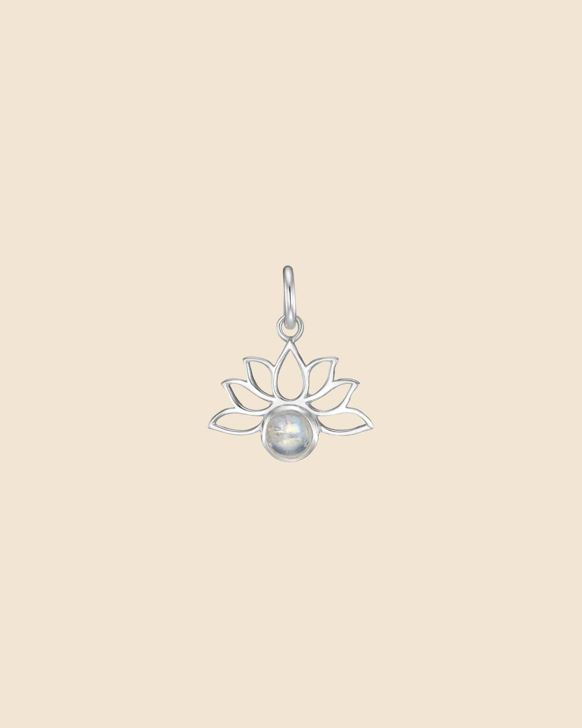 Sterling Silver and Gemstone Mini Lotus Pendant