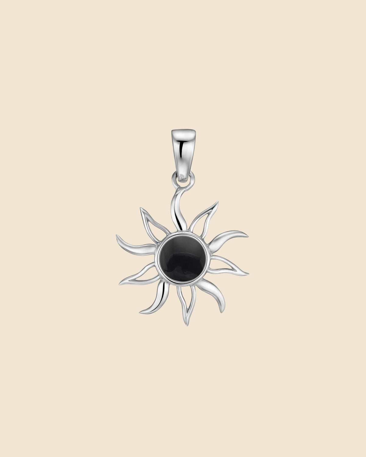 Sterling Silver and Gemstone Sun Pendant