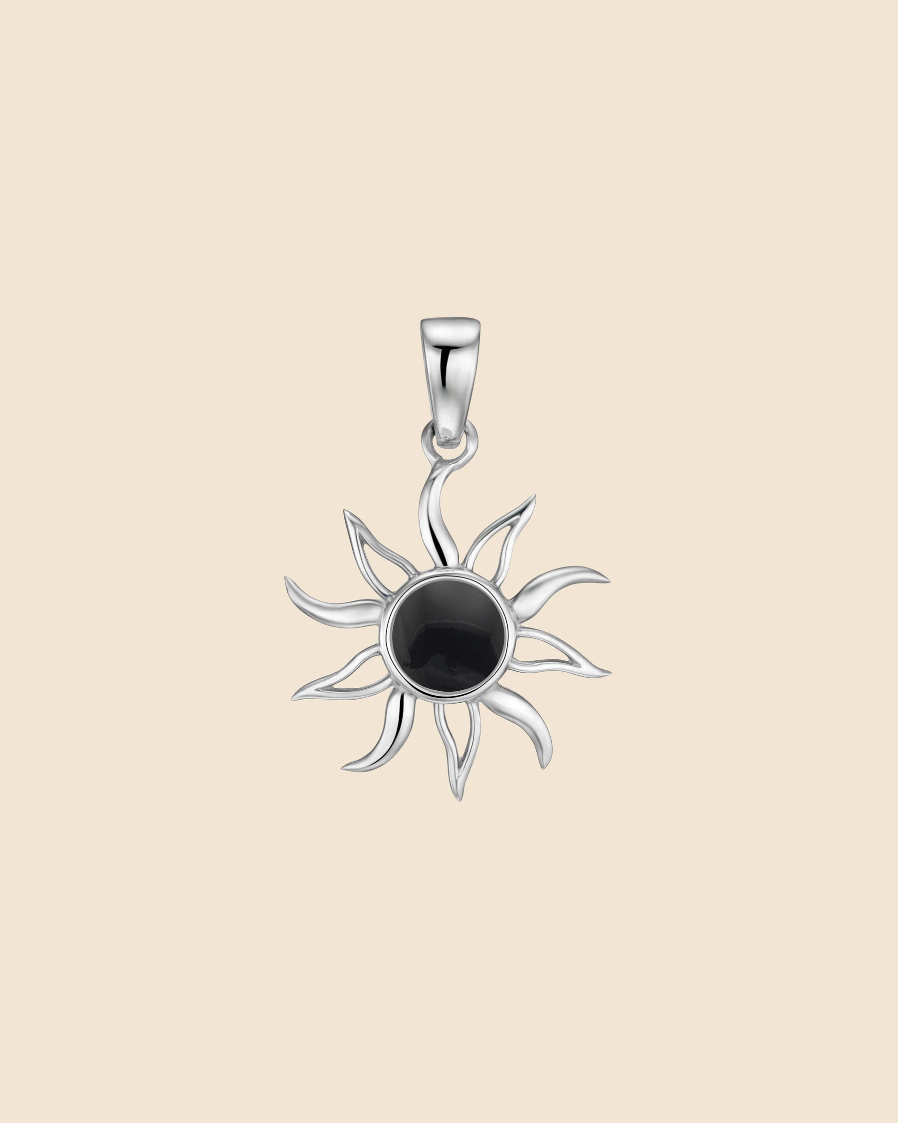 Sterling Silver and Gemstone Sun Pendant