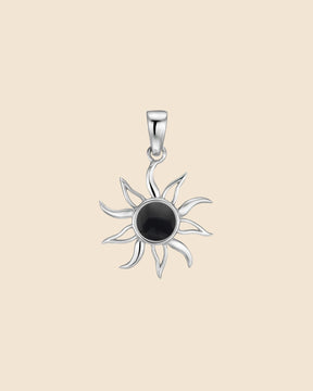 Sterling Silver and Gemstone Sun Pendant