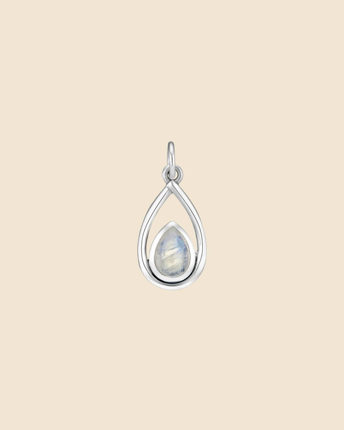 Sterling Silver and Gemstone Mini Open Teardrop Pendant