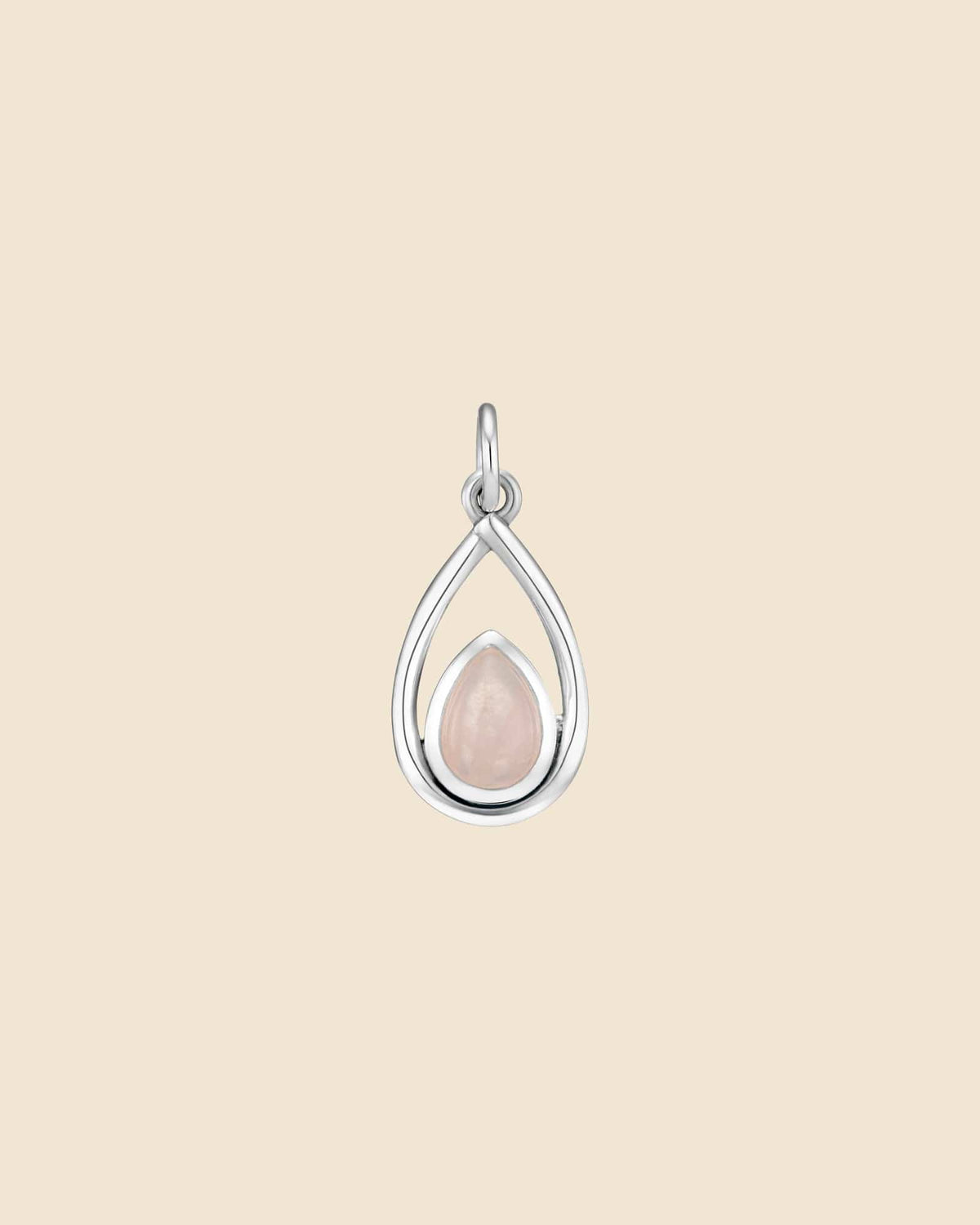 Sterling Silver and Gemstone Mini Open Teardrop Pendant